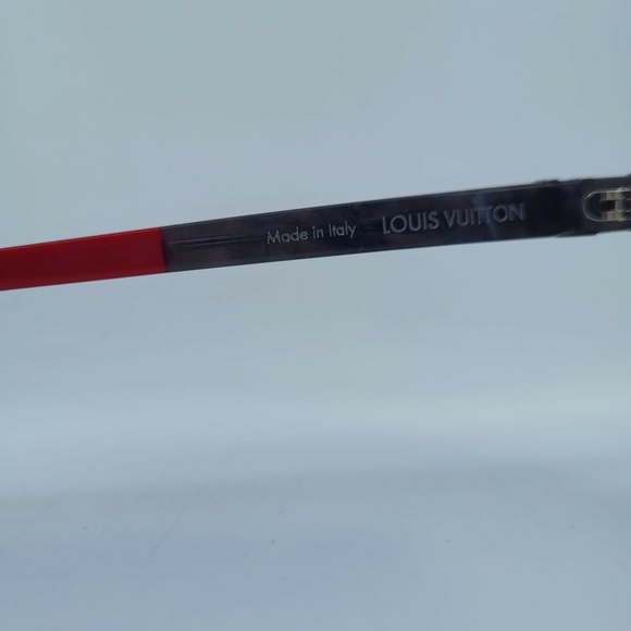 New Authentic Louis Vuitton Portland Anthracite Red E Sunglasses - Picture 8 of 13